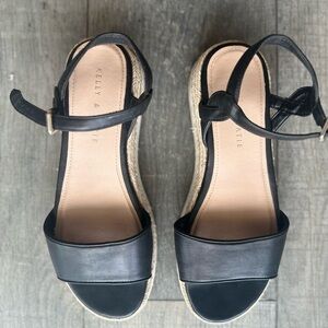 Kelly & Katie Black Espadrille Sandals